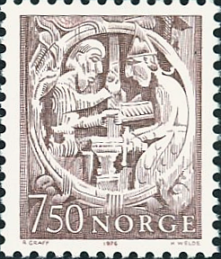 ジークフリード（Siegfried）竜殺しの英雄 北欧神話切手 Norse mythology stamp Norway 1976