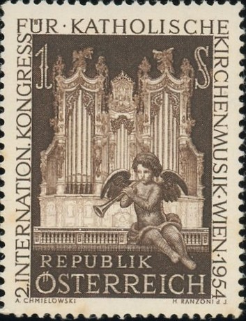 エンジェル Angel ラッパを吹く天使 Austria 1954