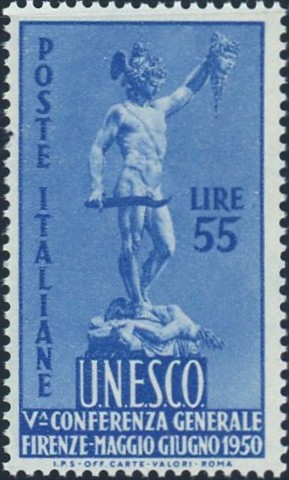 メデューサ（Medusa）石化の魔眼を持つゴルゴン ギリシア神話切手 Greek mythology stamp Italy 1950