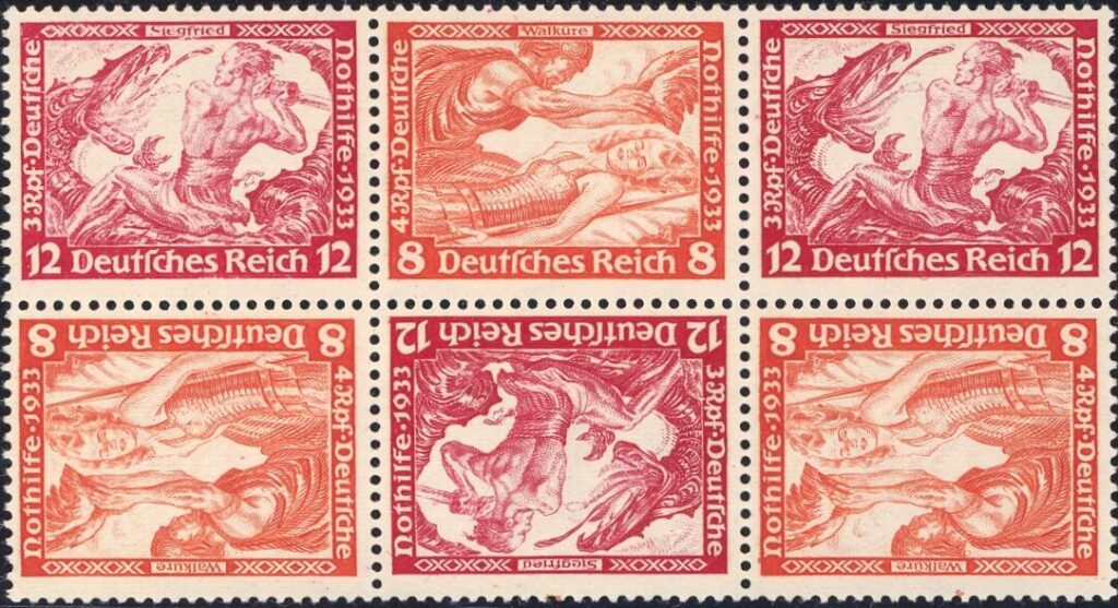 ジークフリード（Siegfried）竜殺しの英雄 北欧神話切手 Norse mythology stamp booklet Germany 1933