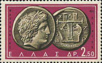 アポロン（Apollo）古代ギリシャコイン ギリシャ神話切手 Greece 1959 Greek mythology stamp