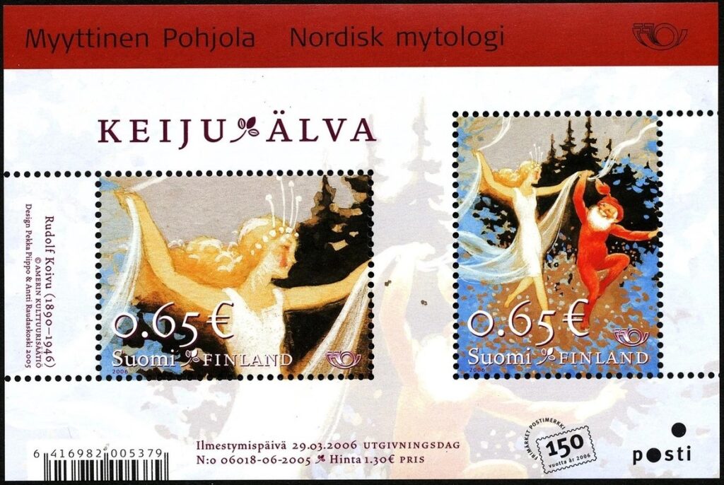 エルフ（Elf） 踊るエルフ フィンランド 2006 北欧妖精切手 Norse fairy stamp Finland 2006