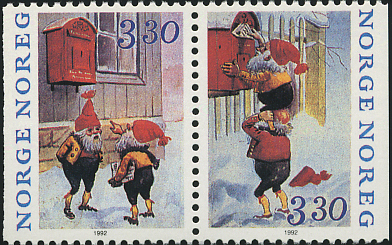 クリスマスエルフ（Christmas Elf）北欧小人妖精 スウェーデン 1992 folklore stamp Finland 1992