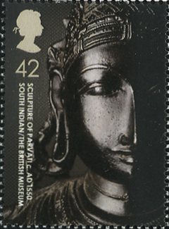 パールヴァティー(Parvati)母なる女神 ヒンドゥー神話切手 Hindu mythology stamp United Kingdom 2003