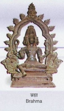 創造神ブラフマー（Brahma）を描いたヒンドゥー神話切手シート｜インド（India）2003年