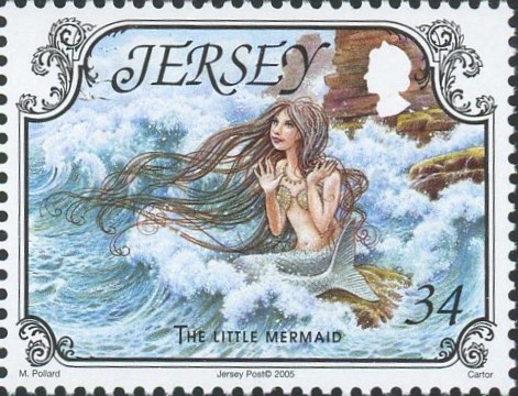人魚姫（The Little Mermaid）を描いたアンデルセン童話切手｜ジャージー（Jersey）2005年