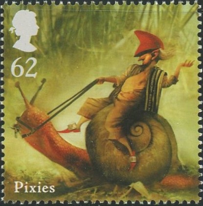 ピクシー（Pixie）を描いたヨーロッパ伝承切手｜イギリス（United Kingdom）2009年